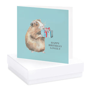 hamster silver bow happy birthday earrings
