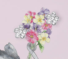 silver crystal earrings