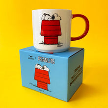snoopy allergic to mornings mug
