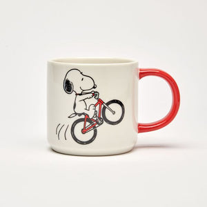snoopy born to ride mug