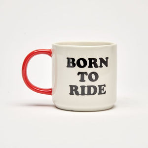 snoopy born to ride mug