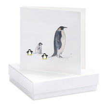 silver penguin earrings