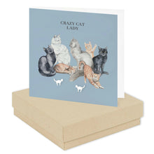 Crazy Cat Lady Earrings - Sterling Silver Cats