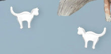 Crazy Cat Lady Earrings - Sterling Silver Cats
