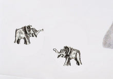 Elephants - Elephant & Calf With Silver Elephant Earrings