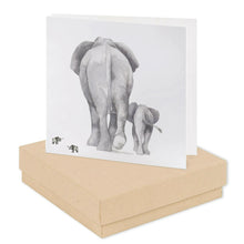 Elephants - Elephant & Calf With Silver Elephant Earrings