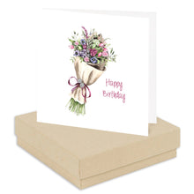 Happy Birthday Flowers - Crystal Studs