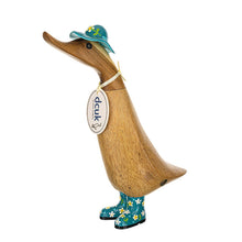 DCUK Duckling With Turquoise Floral Wellies And Hat- Tracey