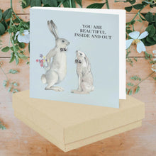 Hares - You Are Beautiful Inside And Out - Sterling Silver Bow Earrings