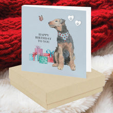 Happy Birthday Dog - Sterling Silver Paw Heart Earrings
