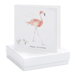 sterling silver flamingo earrings