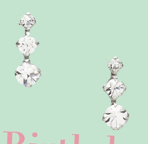 happy birthday mole with crystal drop earrings