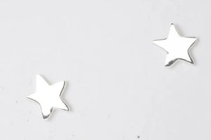 hedgehog silver star earrings