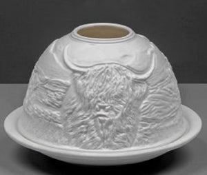 highland cow tea light holder