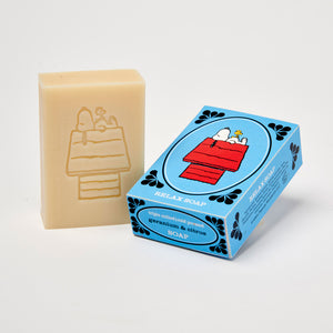 snoopy vegan geranium and citrus soap bar