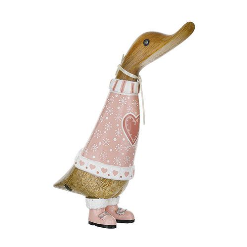 dcuk christmas duckling with pink heart jumper