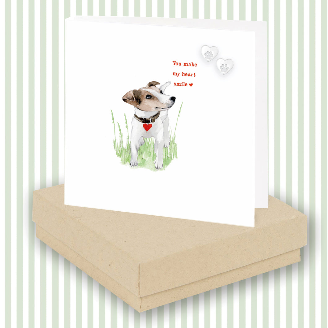 Terrier - You Make Me Smile Sterling Silver Earrings