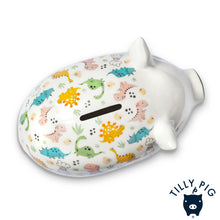 tilly pig dinosaur print piggy bank