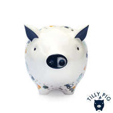 tilly pig farmyard print piggy bank