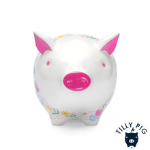 tilly pig flower print piggy bank