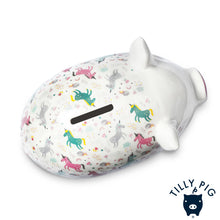 tilly pig unicorn print piggy bank