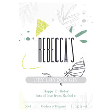 personalised botanical gin
