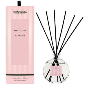 pink peony and gardenia reed diffuser