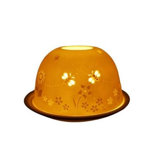 light glow busy bees tea light candle holder