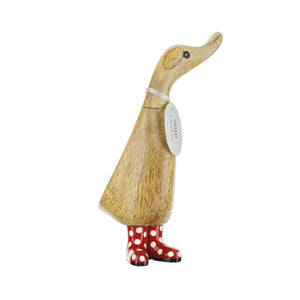 dcuk duckling red spotty wellies