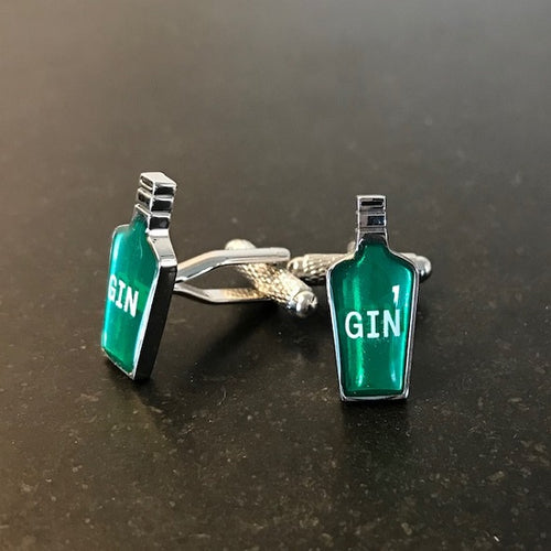 gin bottle cufflinks