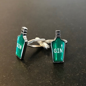 gin bottle cufflinks