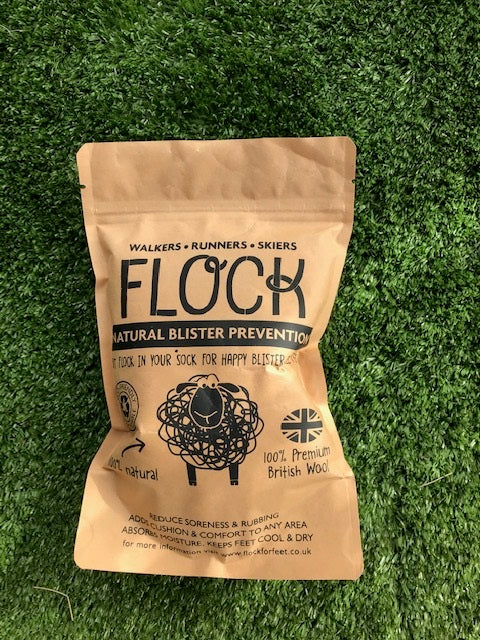 flock natural wool for blister protection