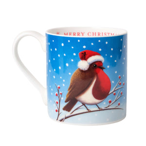 lucy pittaway christmas robin mug