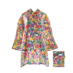eco chic water resistant peony ponch