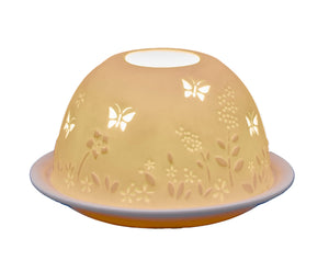 light glow butterfly tea light holder