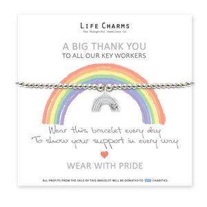 life charms key workers rainbow bracelet