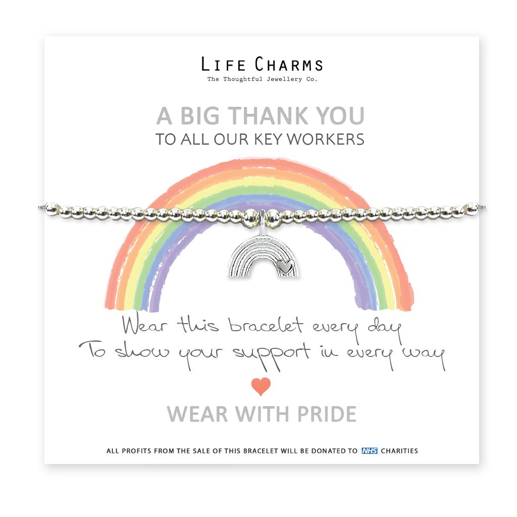 life charms key workers rainbow bracelet
