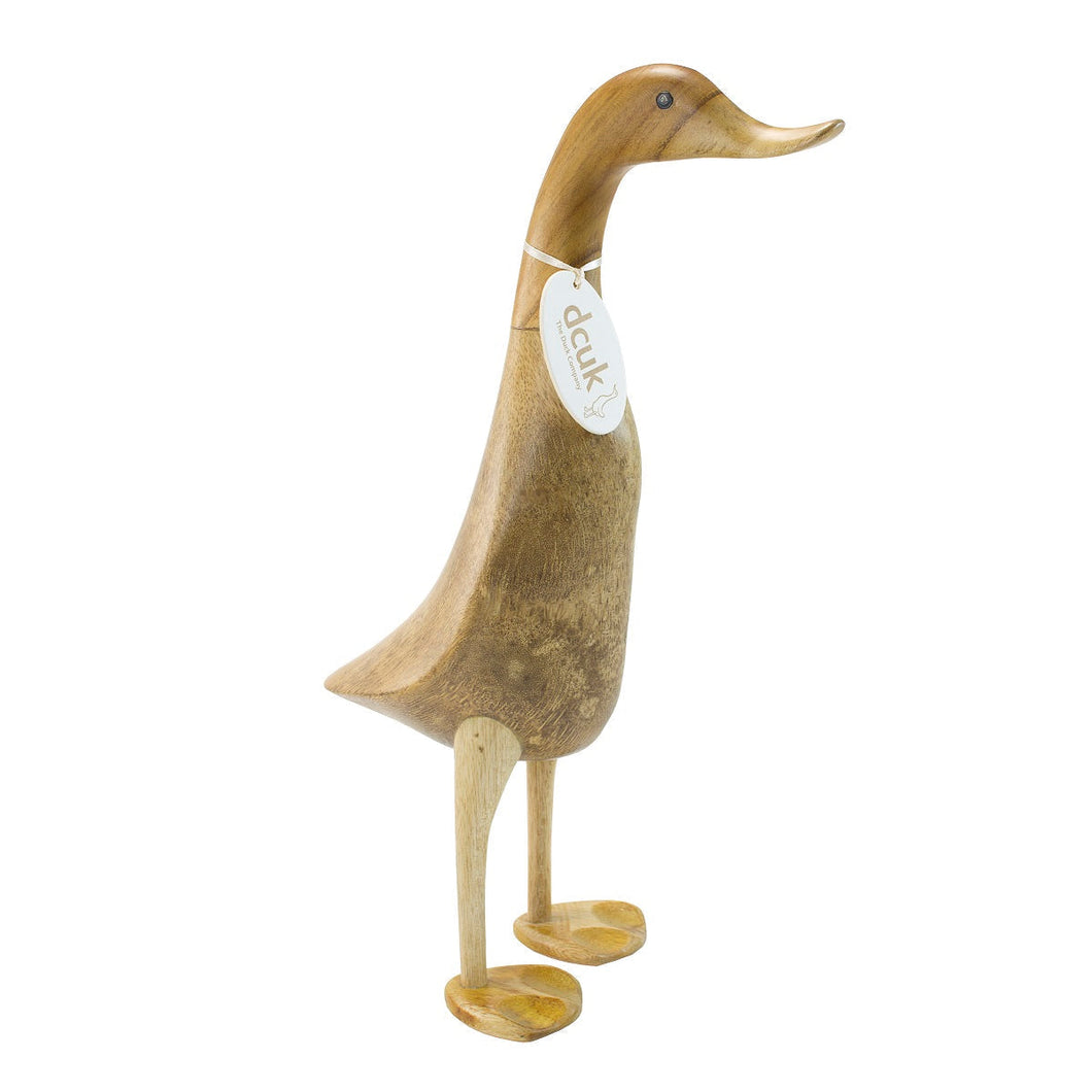 dcuk natural finish 40cm wooden duck