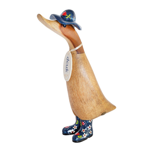 dcuk duckling blue floral wellies and hat