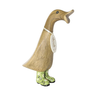 dcuk duckling with green floral wellies