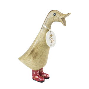 dcuk duckling with red floral wellies
