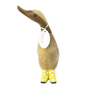 DCUK Duckling With Yellow Spotty Wellies - Esme