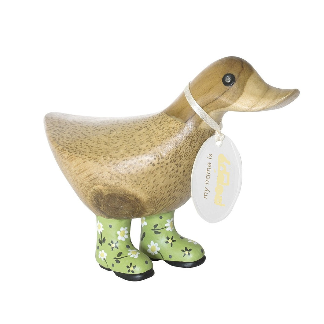 dcuk ducky with green floral wellies