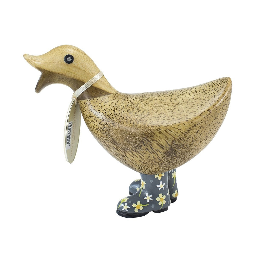 dcuk ducky with grey floral wellies