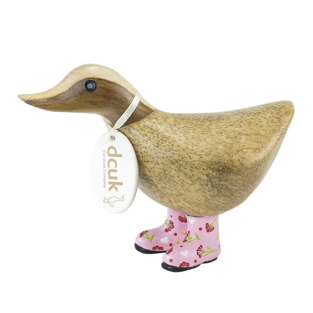 dcuk ducky with pink floral wellies