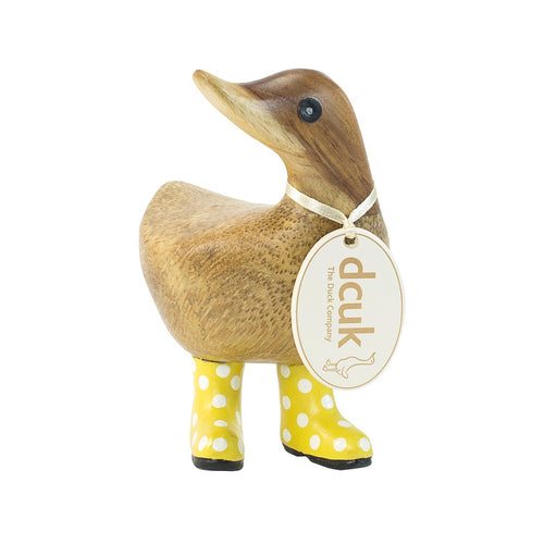 dcuk ducky with yellow white spot wellies