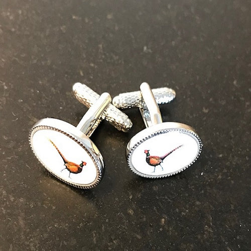 pheasant cufflinks