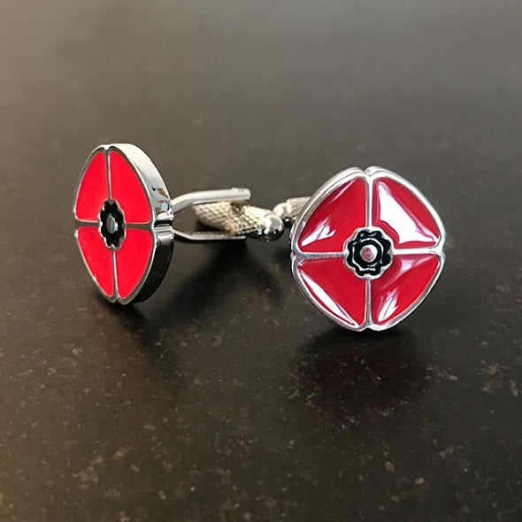 poppy cufflinks