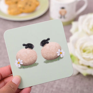 lucy pittaway sheep and daisy coaster