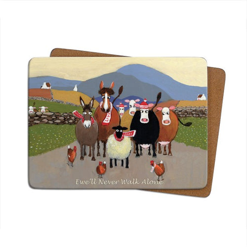 tj ewe'll never walk alone table mat